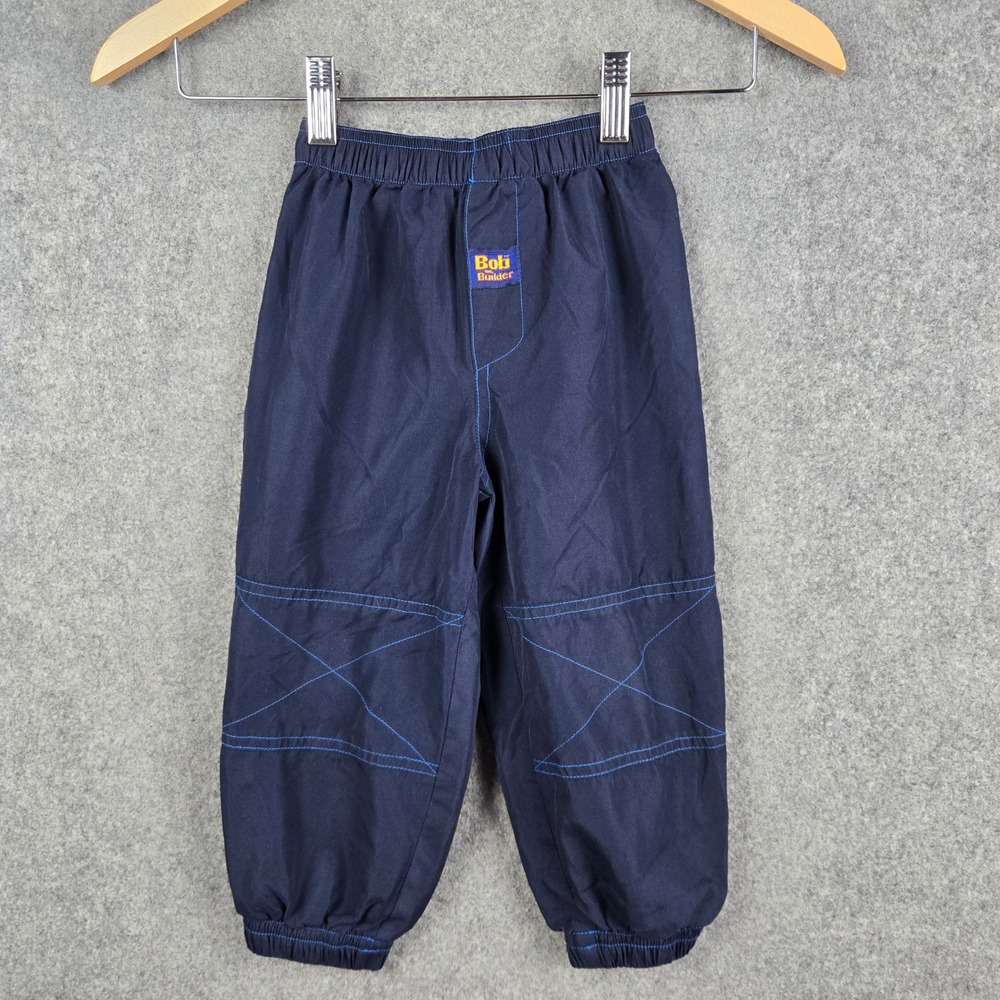 Bob the Builder Pants Kids 2T Navy Blue Workwear Style Elastic Waist Retro Y2K